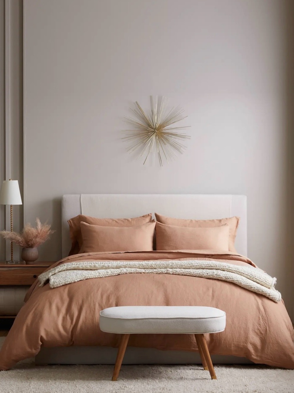 NWT Quince European Linen 1 Pc Duvet Cover Set, King/Cal (Desert Sunset)